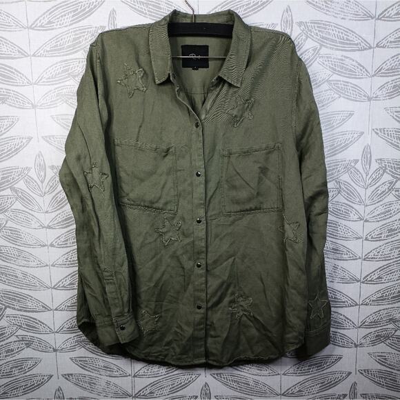 Rails Marcel Green Start Button Down Sage Normcore relaxed fit Western - Picture 2 of 10